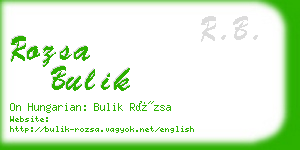 rozsa bulik business card